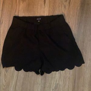 Black dressy Madewell shorts.